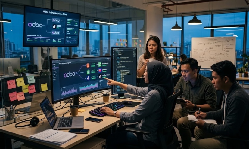 Integrasi Odoo Marketplace Grosir Online dan Offline Satu Stok